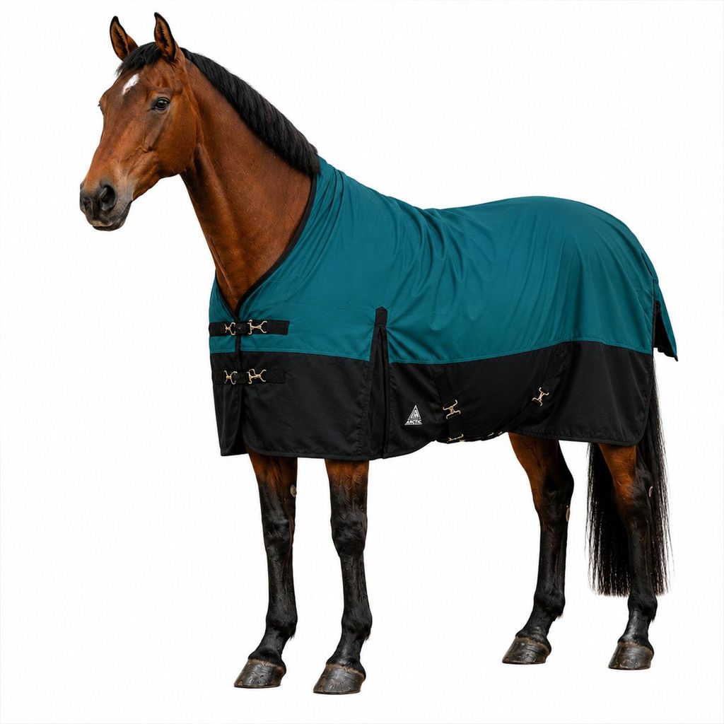 Winterdecke Florie 1200D HN 100gr Petrol/Schwarz Größe Produktbild 