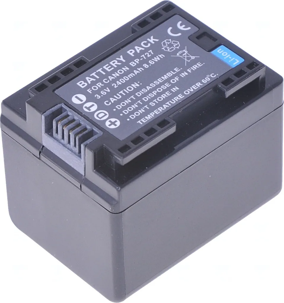Batteria T6 Power Canon LEGRIA HF R87 2400mAh | Alta Durata BP-727