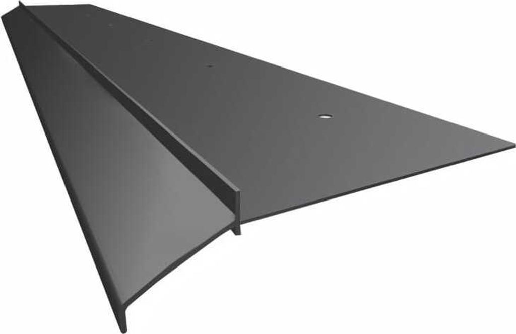 Renoplast Aluminium Traufprofil K10 Harzböden, Profil 200cm, Graphit
