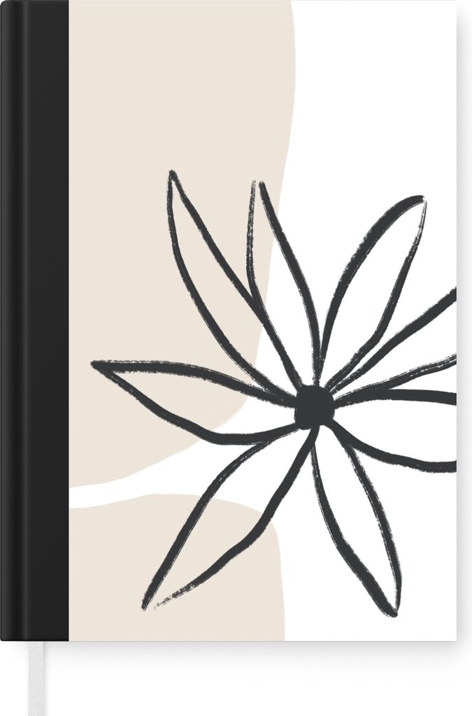 MuchoWow Notizbuch Tagebuch Haushaltsbuch Notebook A5 Blumen - Minimalismus - Pastell - Notizblock - Notizheft - Notebook - Schreibblock - Papier