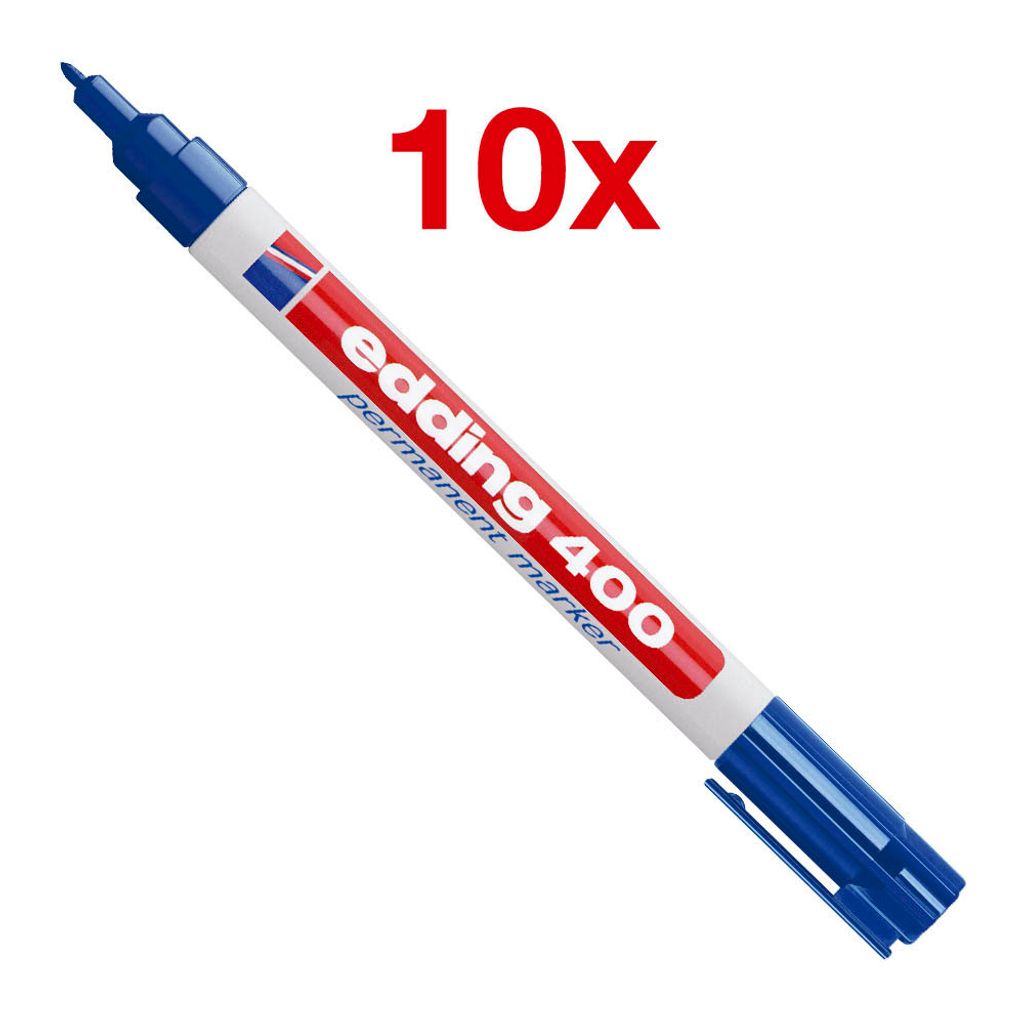 10 edding 400 Permanentmarker blau 1,0 mm