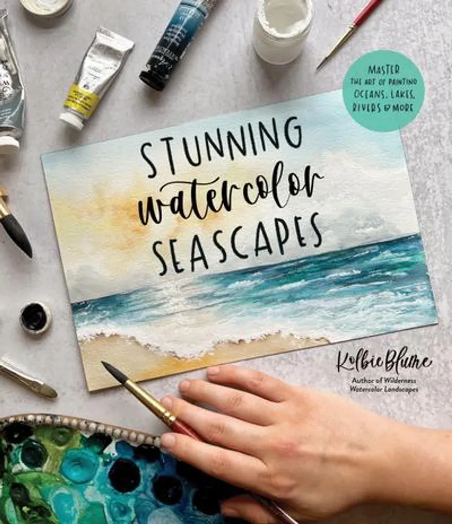 Livre de peinture aquarelle pour paysages marins et scènes aquatiques