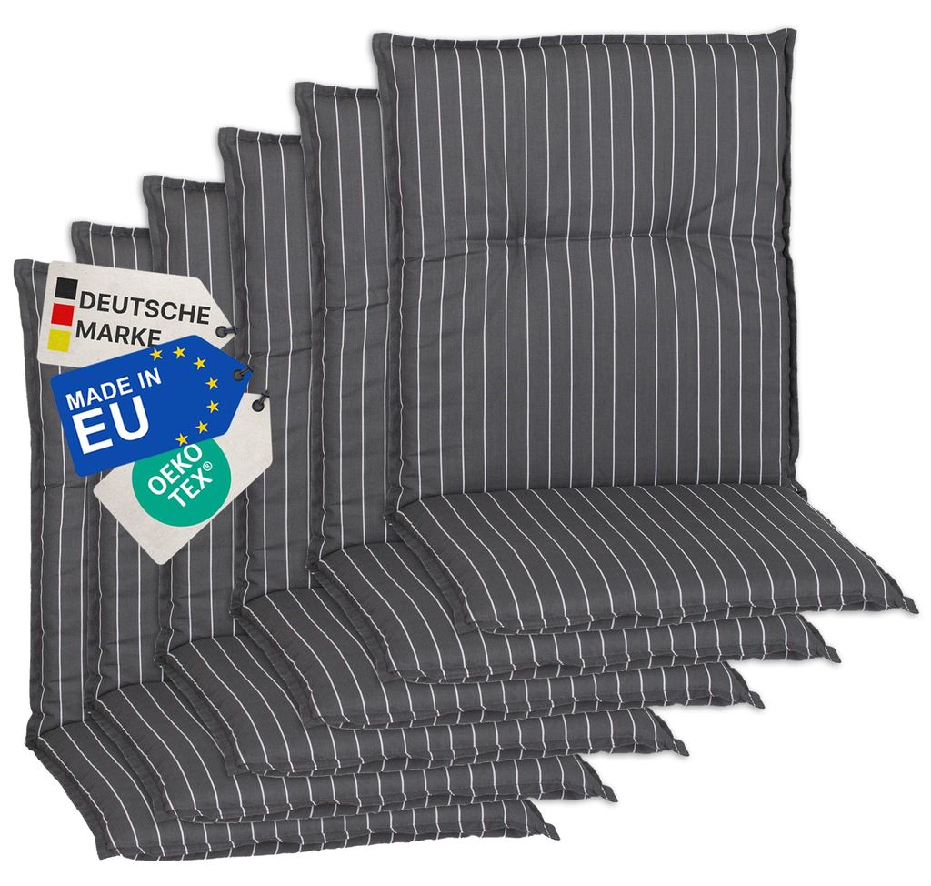 NYVI Gartenstuhl Auflagen Niedriglehner 6er Set Barcelona - Produktbild 