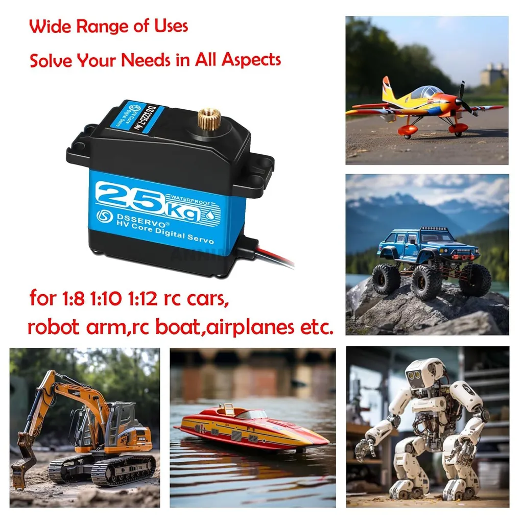 Servo de direction RC pour projet DIY et voiture tout-terrain 25KG