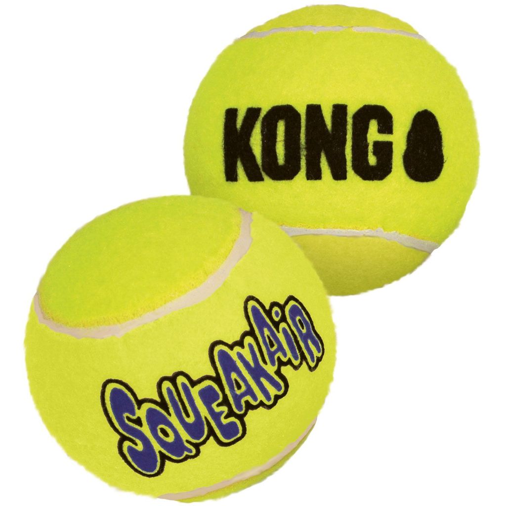 KONG Hundespielzeug KONG AirDog Squeakair Balls L 8 cm (2 Stück/Netz)