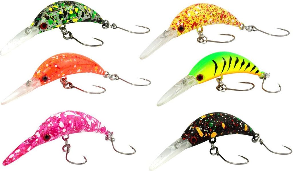 FTM Mega Masu Wobbler UV Camou Gelb 2,0g 3,5cm / Wobbler / Forellenwobbler