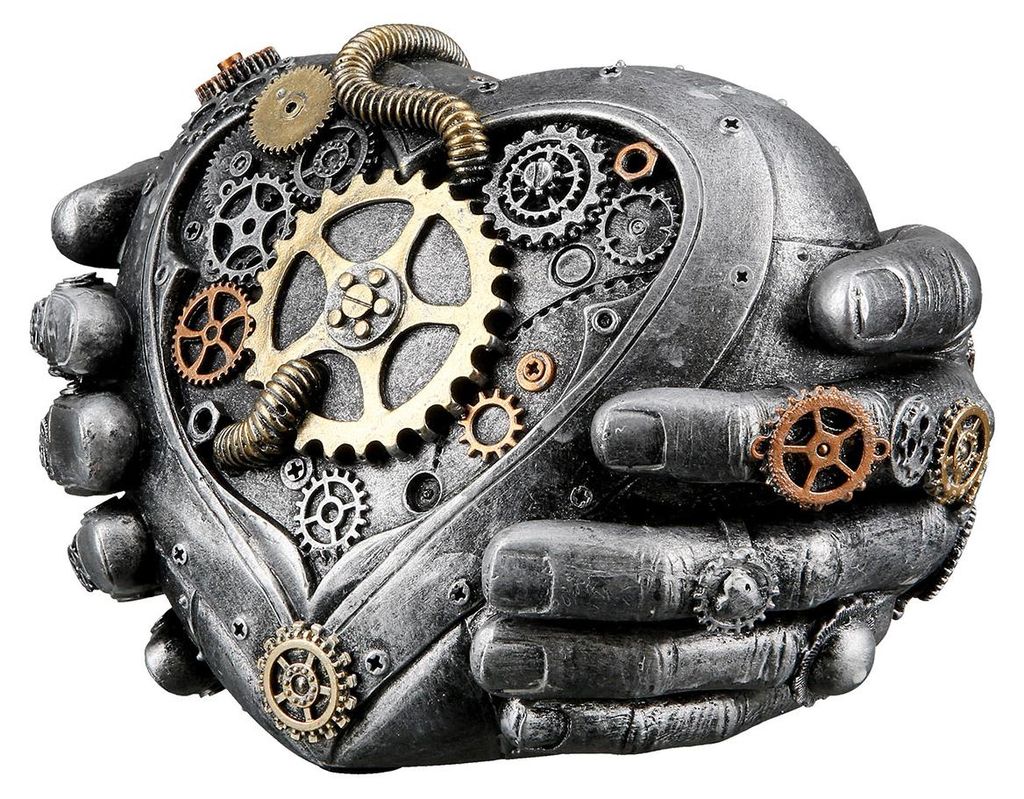 Gilde Skulptur Steampunk Herz i.Händen Produktbild 