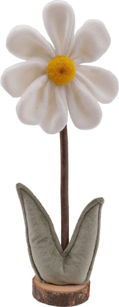 TrendLine Deko Aufsteller Blume 37 cm weiß grün