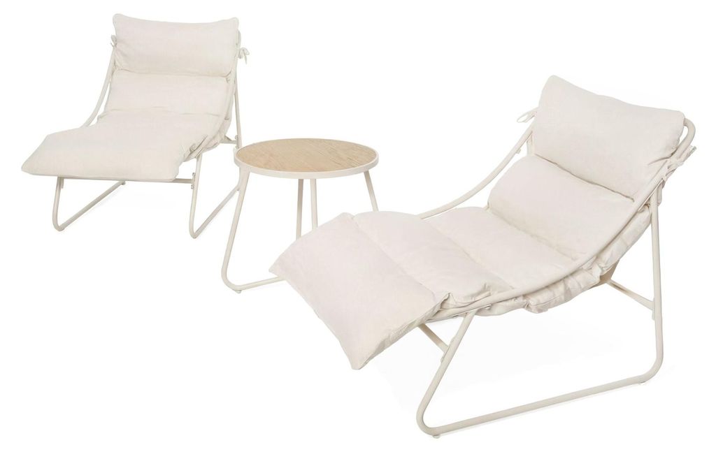 di volio Gartenmöbel Set CETARA - Creme, Balkonmöbel aus Produktbild 
