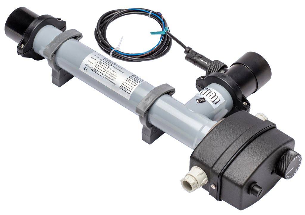 Dapra EWT 3 kW Elektroheizer Titan Wärmetauscher Poolheizung Schwimmbadheizung
