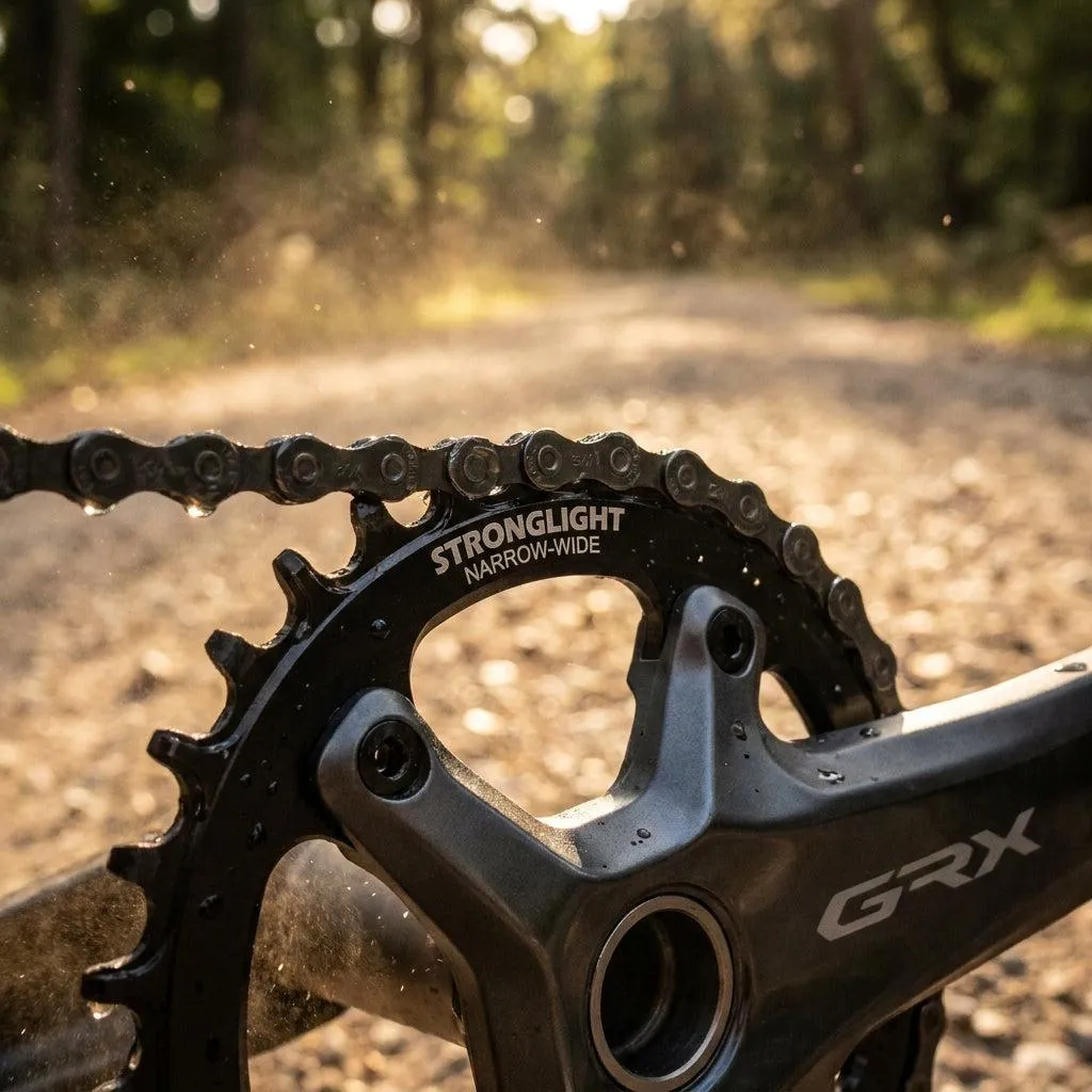 Entretoise de plateau Stronglight pour montage monoplateau Shimano GRX