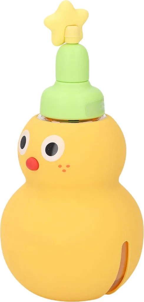 Borraccia per bambini, a forma di zucca, anti-scottatura, con cinturino, 720 ml, grande capacità, gialla