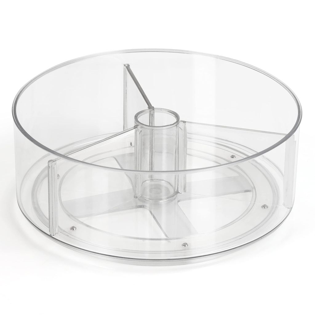 Belle Vous Runder Klarer Lazy Susan Drehteller mit Produktbild 