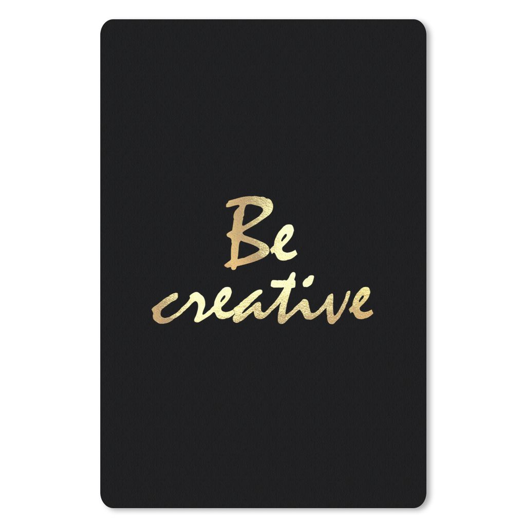 MuchoWow Mauspad Mousepad Zitate - Kreativ - Gold 40x60 cm - Mousepads - Maus Mat - Pad - Mausunterlage - Schreibtisch Accesoire