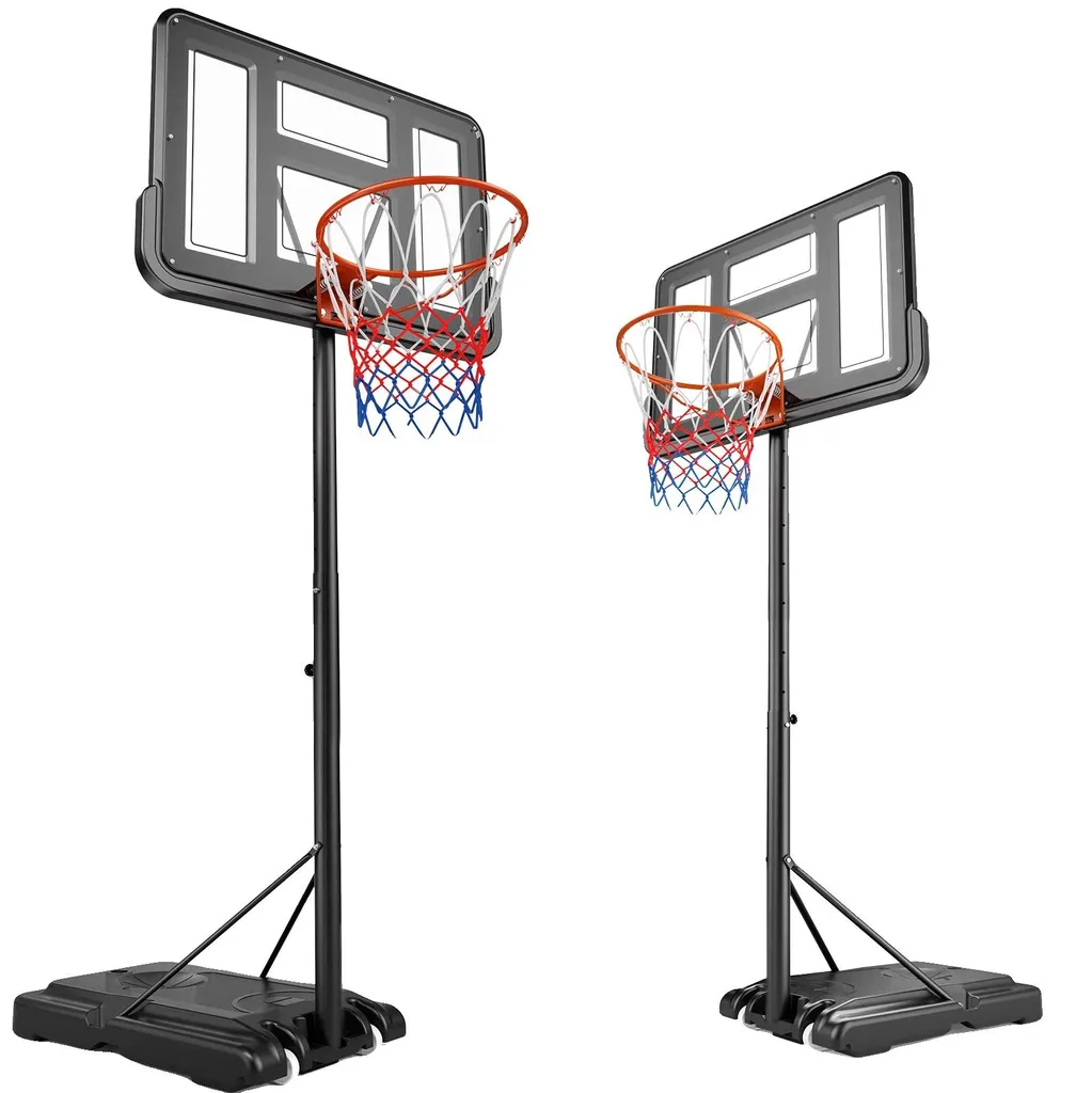 Panier de basket sur pied ajustable pour jardin et extérieur robuste