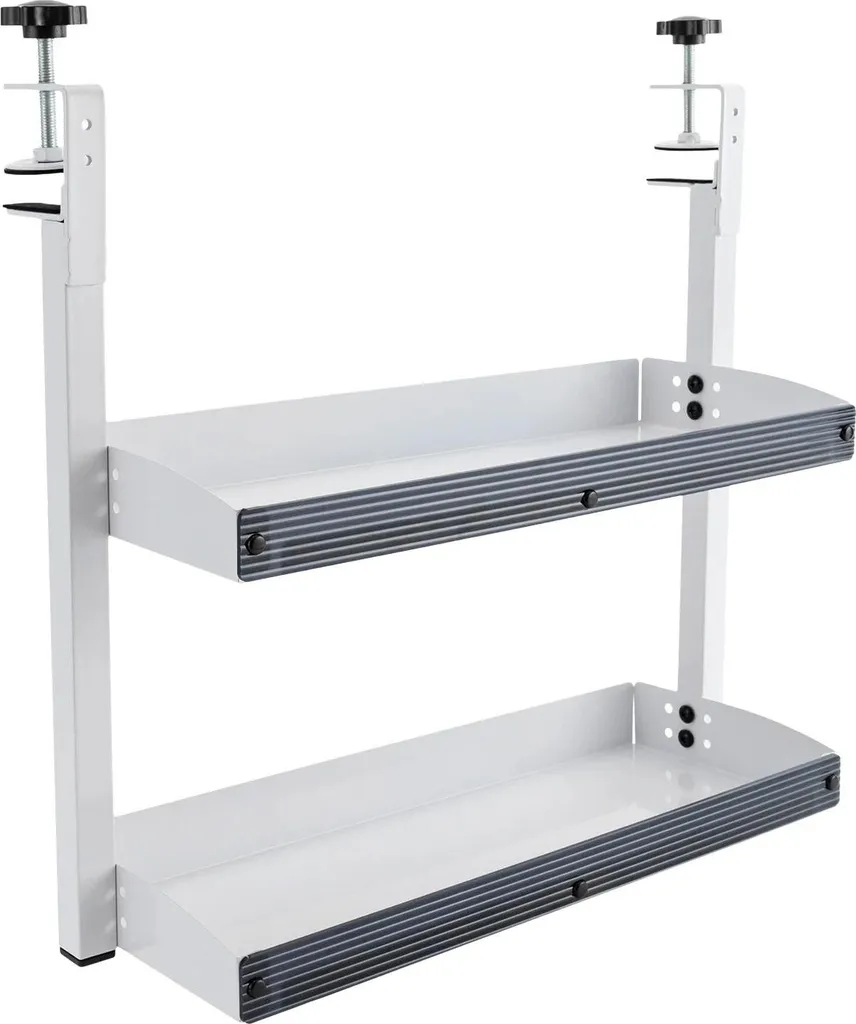 Support de rangement de bureau à fixer sans percer - Double niveau