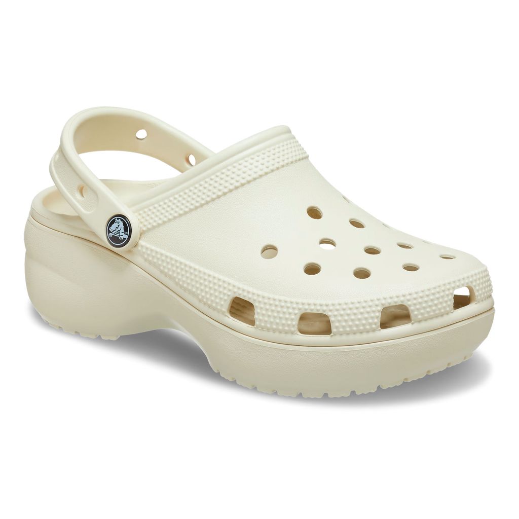 Crocs Classic Platform Damen Clogs Bone, 206750-2Y2