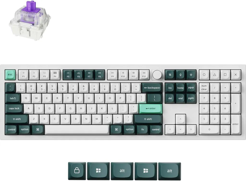 Clavier Mécanique Magnétique Sans Fil Keychron Q6 HE Gateron Nebula US