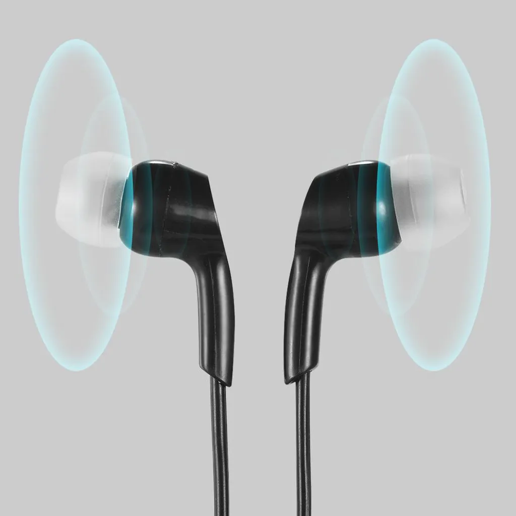 Cuffie in-ear, auricolari con cavo, spinotto da 3,5 mm per smartphone, PC, laptop, tablet, nero