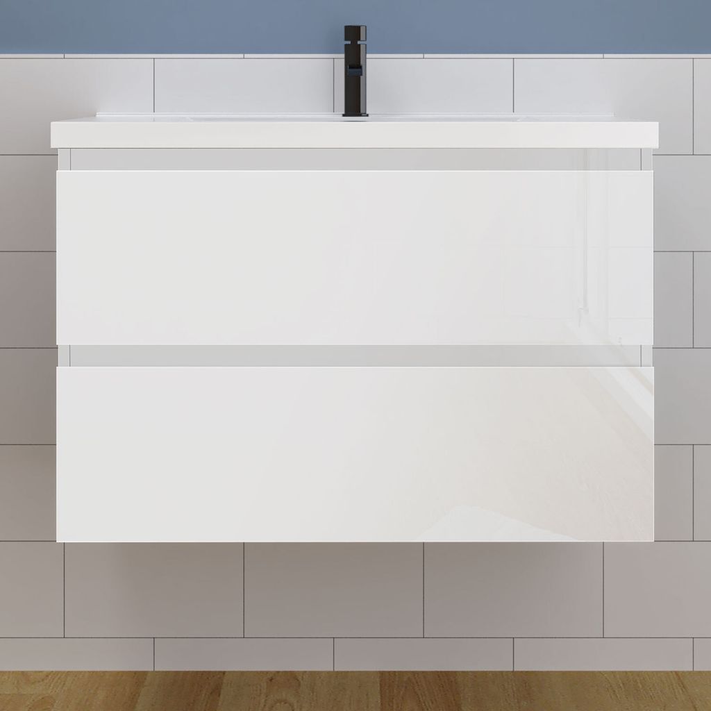 Waschtisch mit Unterschrank 80cm Alast Badmöbel Set Produktbild 