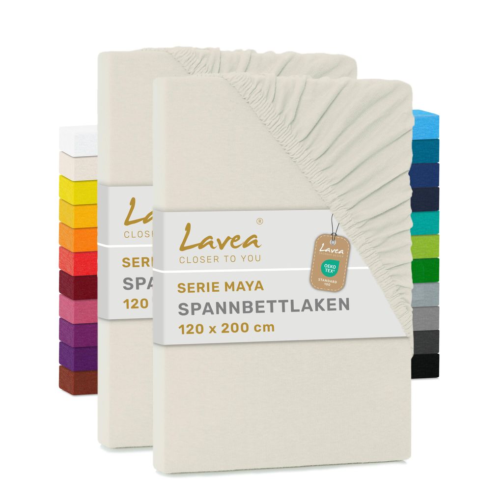 Zestaw 2 sztuk prześcieradeł satynowych Lavea® o wymiarach Zdjęcie produktu 