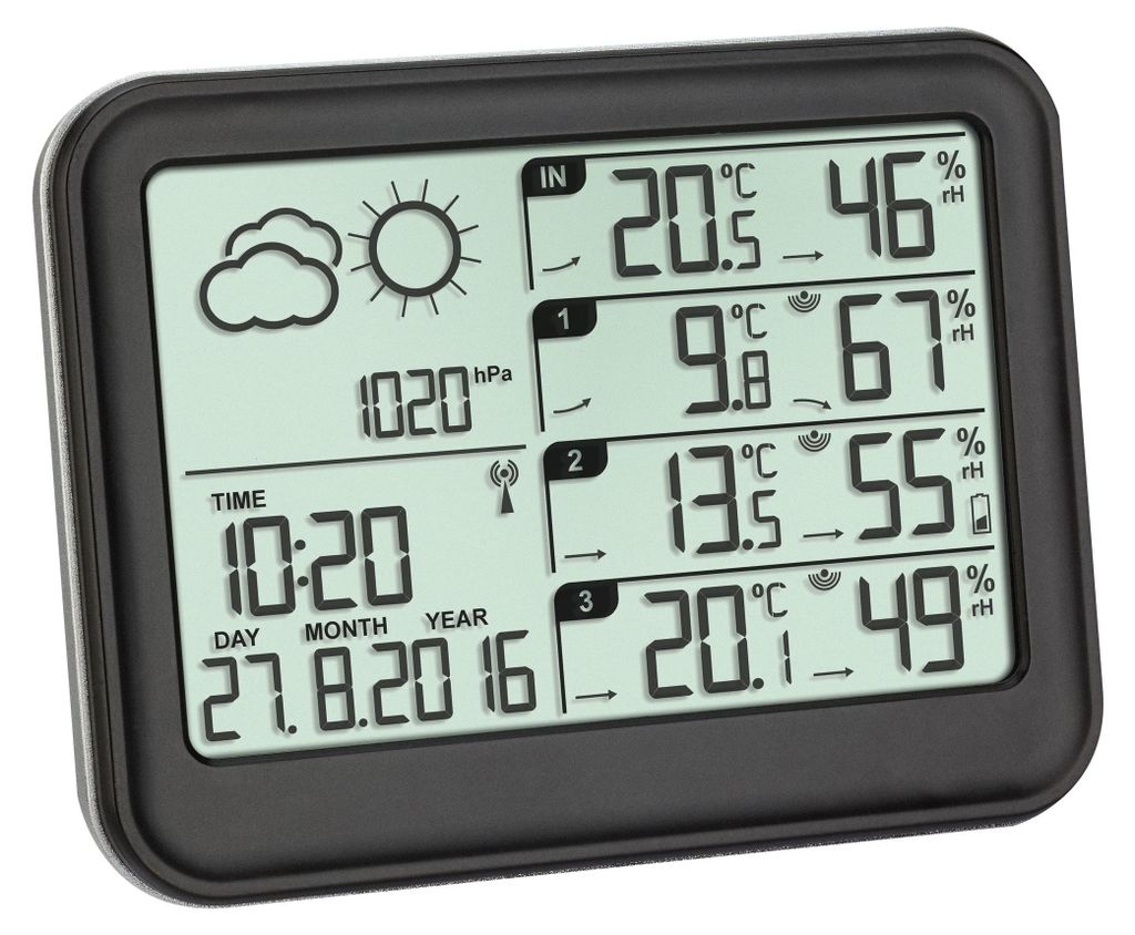 TFA-Dostmann 35.1142, Schwarz, Innen-Hygrometer, Produktbild 