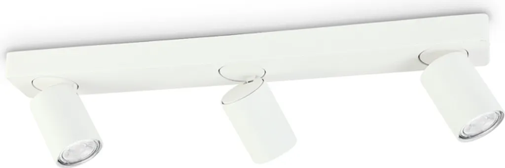 Plafonnier blanc orientable 3 spots GU10 pour éclairer les zones sombres
