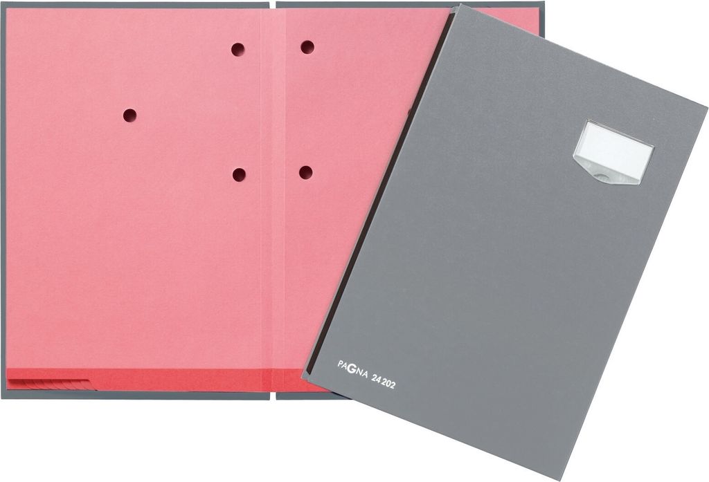 Unterschriftsmappe Eco A4 20 Fächer grau Packung mit 10 Stück
