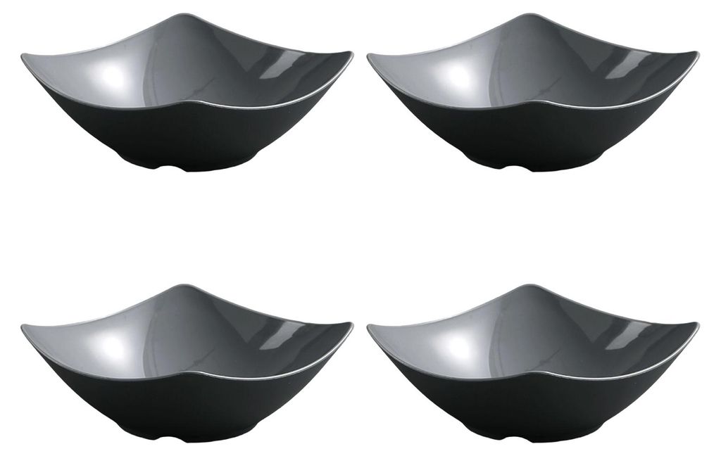 1/4 Stück Einweg-Servierschüsseln, quadratisch, glatte Kanten, hitzebeständig, vielseitig einsetzbar, ideal für Partysnacks und Salate.