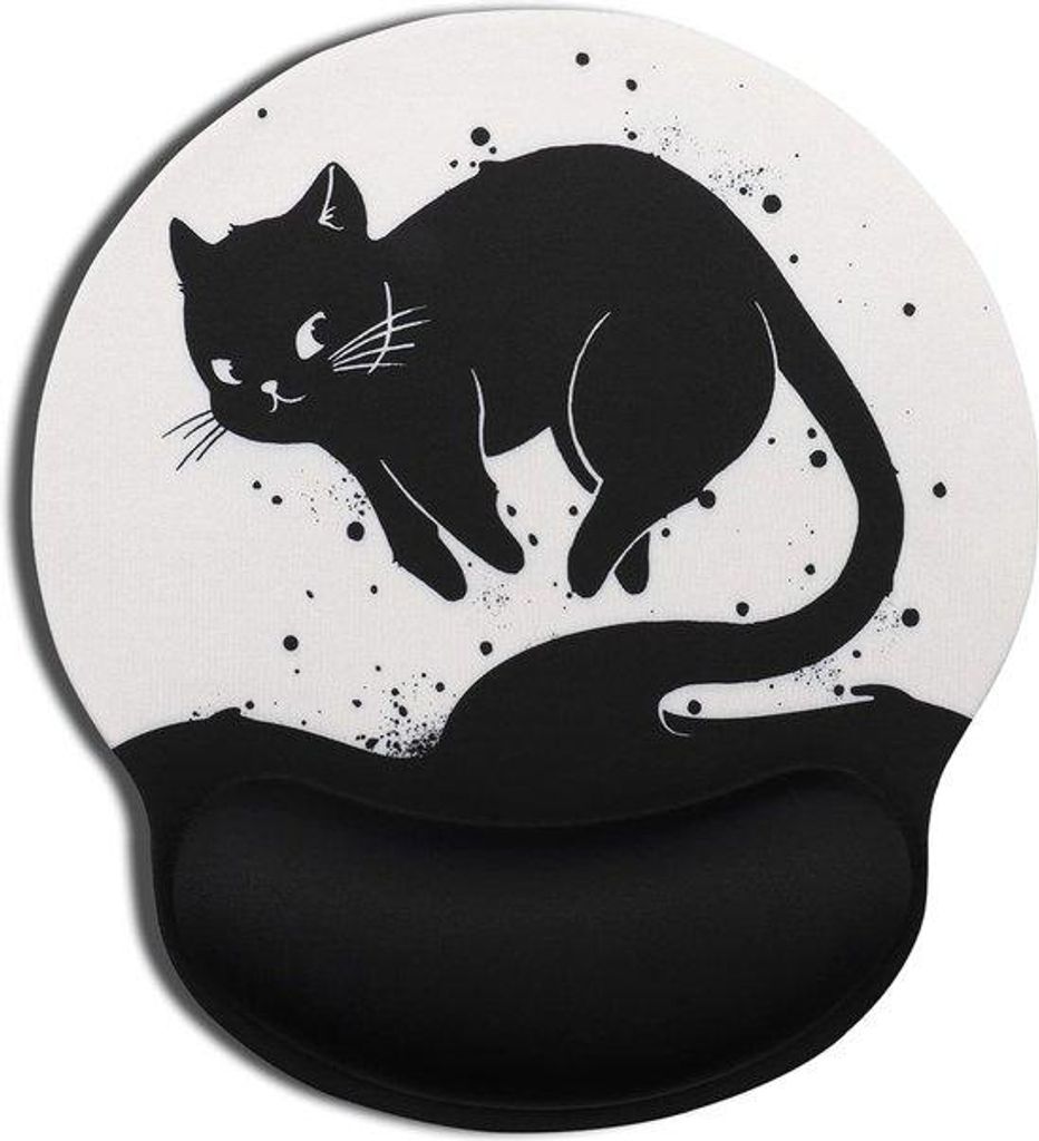 Ergonomische Mauspad mit Gelkissen und Katzenmotiv