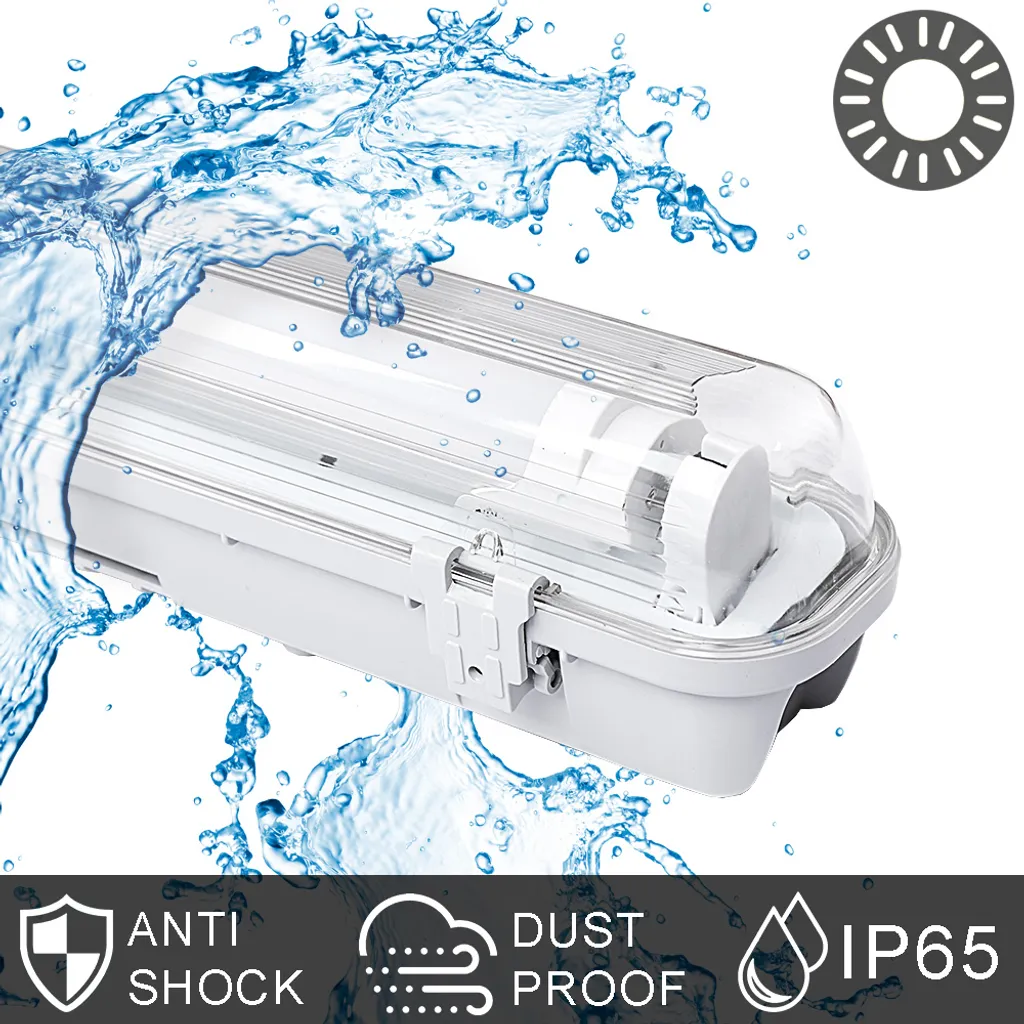 Hengda plafonnier LED pour locaux humides Aqua-Promo IP65 24W 1,5m