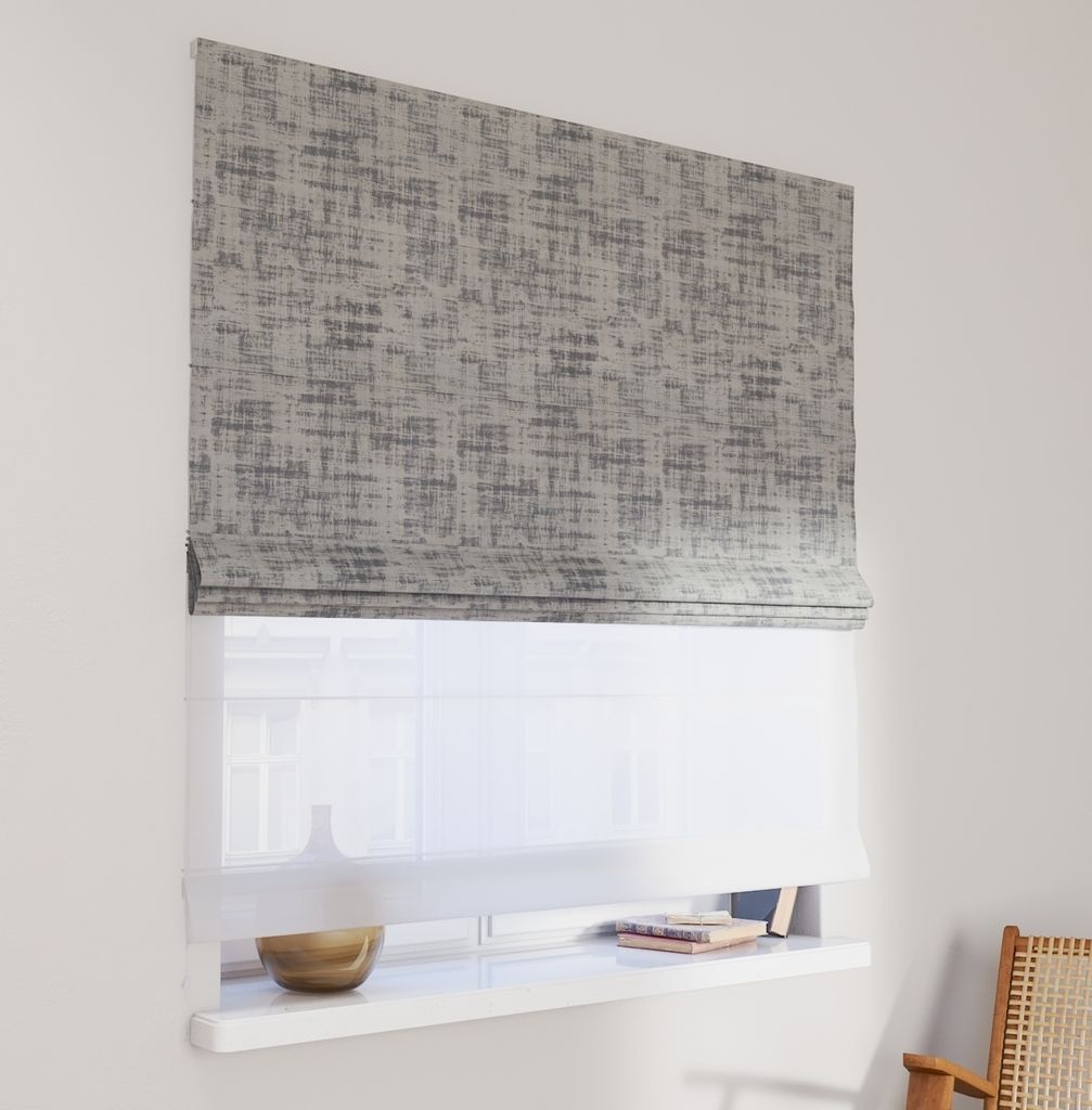 Dekoria Doppelraffrollo Duo, grau, 120 x 170 cm