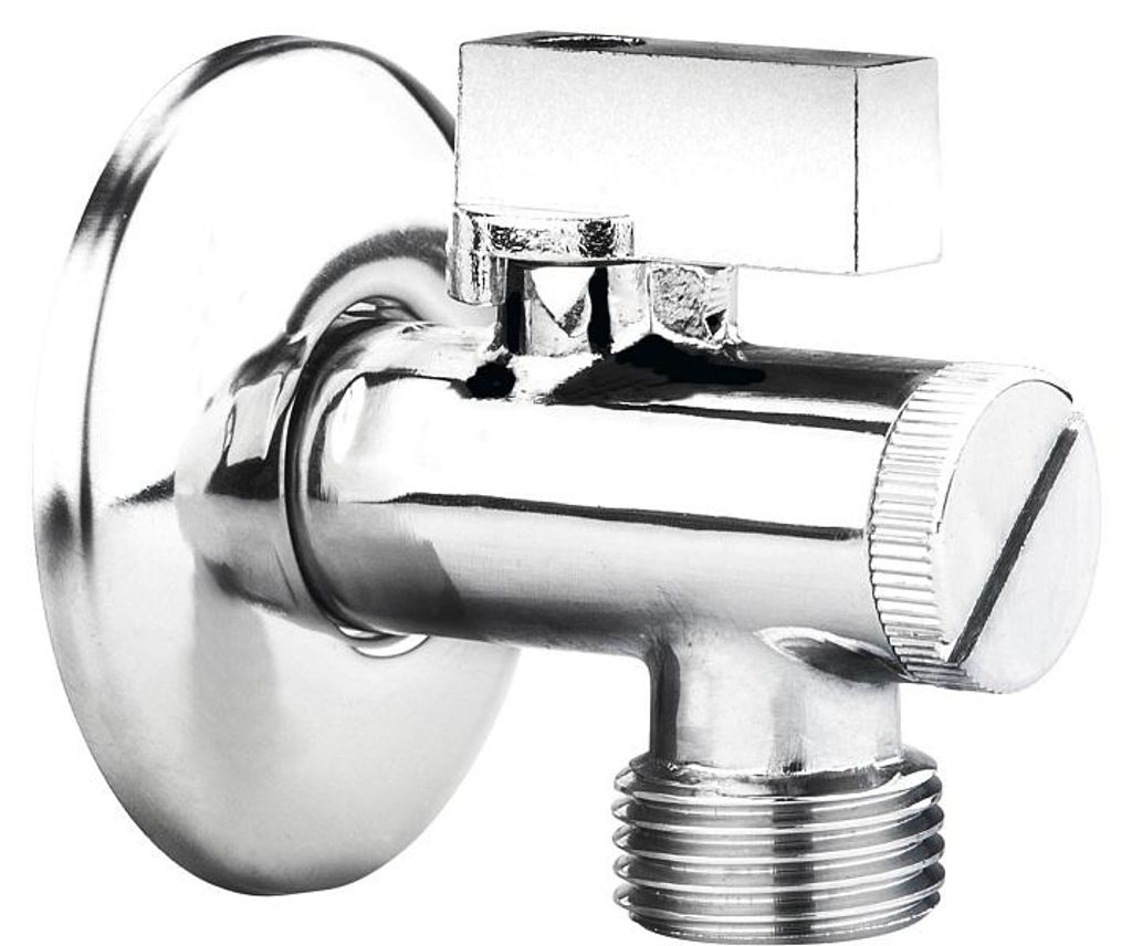 BALLETTO Eckventil mit Filter und Metallhebel, 1/2"-1/2"