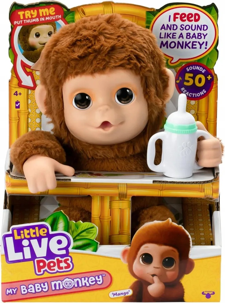 My Baby Monkey Little Live Pets : Singe interactif avec ses accessoires