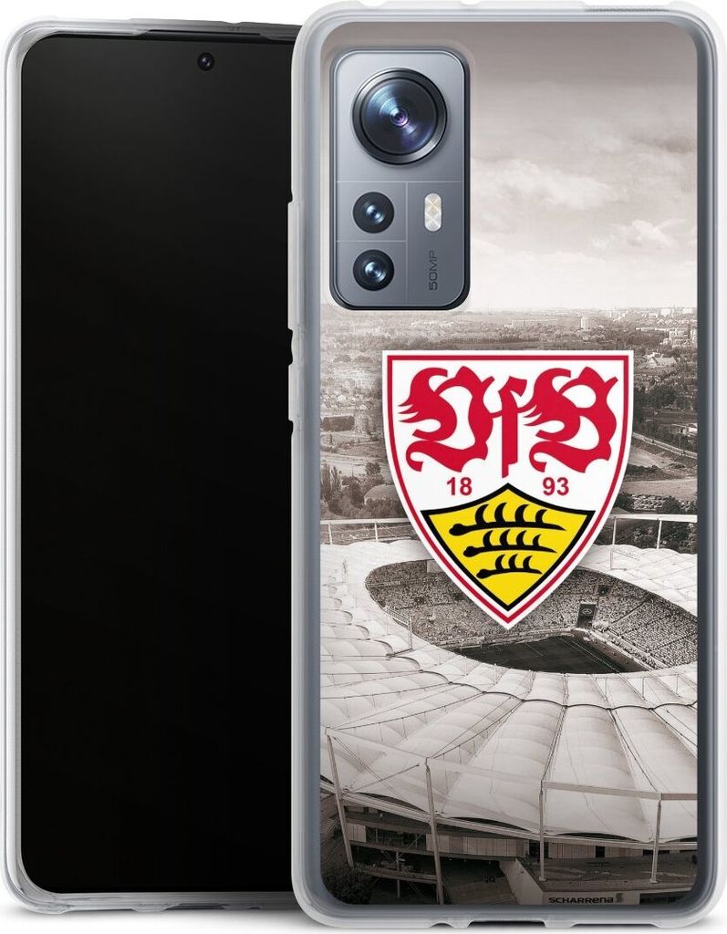 DeinDesign Handyhülle für Xiaomi 12X 5G Silikon Hülle Case Smartphone Schutzhülle Offizielles Lizenzprodukt Stadion VfB Stuttgart