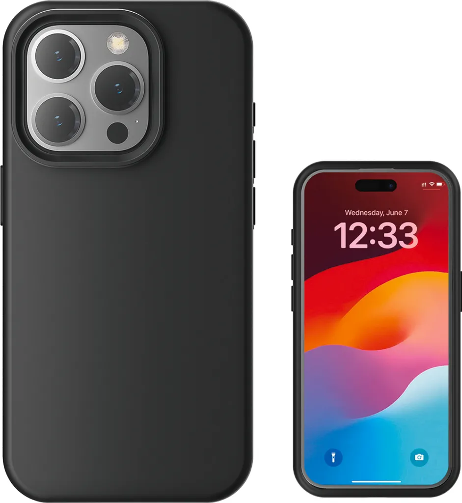 4smarts 540580 Cover iPhone 15 Silicone Nero - Protezione MagSafe 6.1"