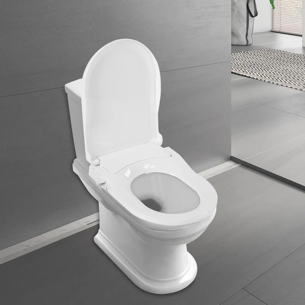 Bidet pour WC fixe contre les irritations avec double buse et prise EU