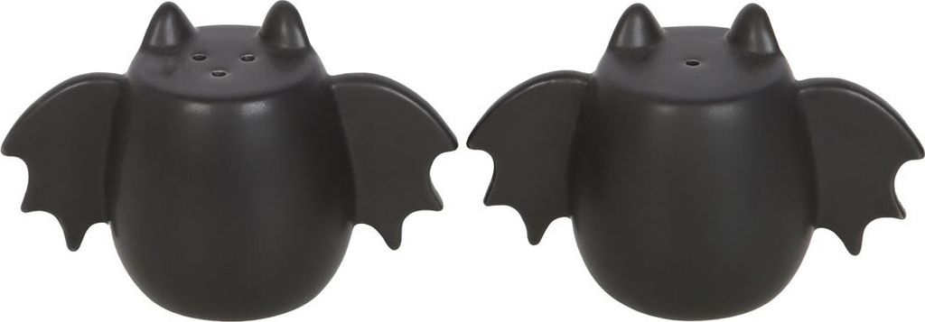 Something Different - Fledermausflügel - Salz- und Pfefferstreuer "Dark Lair" - Keramik SD5529 (Einheitsgröße) (Schwarz)