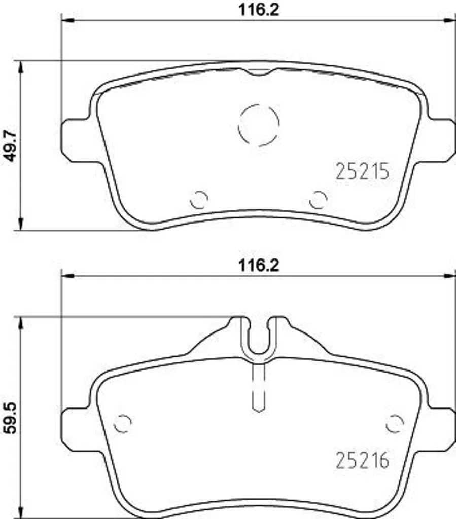 Kit plaquettes de frein arrière pour Mercedes GLS X166 et GLE Coupé C292