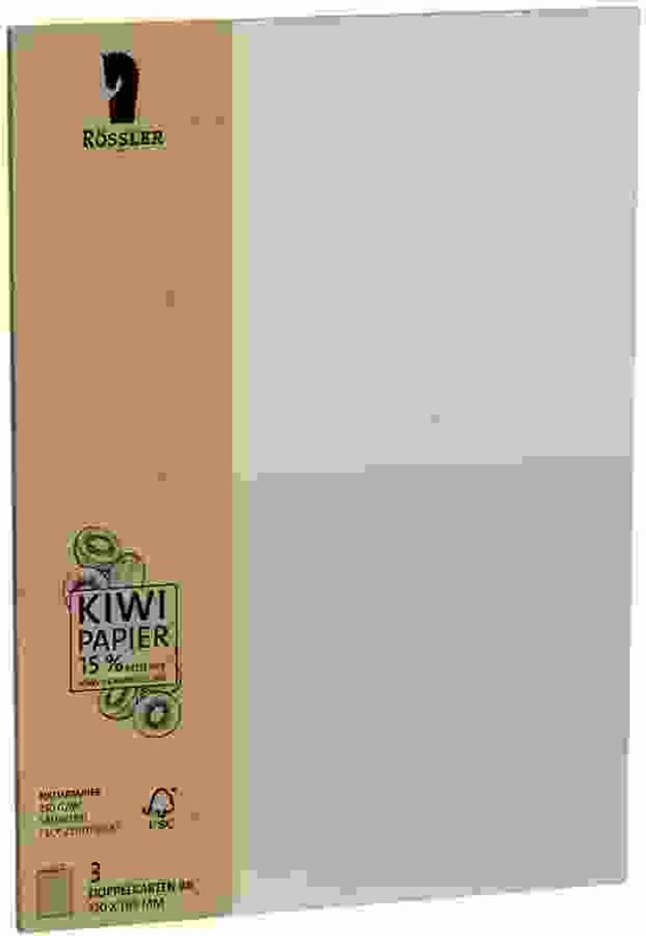 Doppelkarten B6 hd Terra Kiwi 3er, Naturpapier/säurefrei,