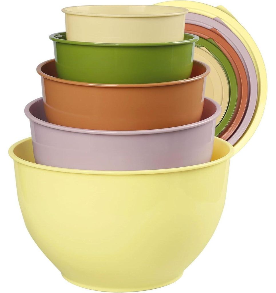 Salatschüssel Set mit Deckel, Rührschüsseln aus Kunststoff, Produktbild 