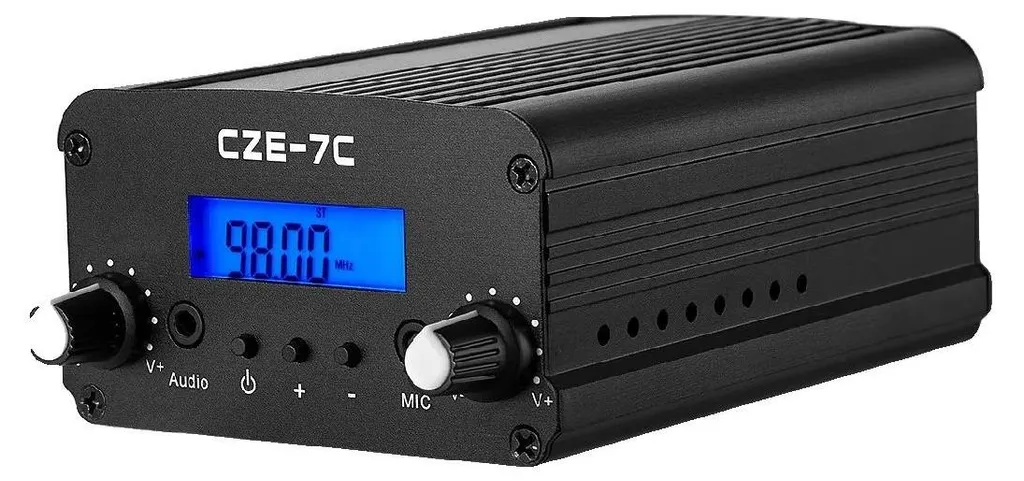 Émetteur FM Sans Fil 1W/7W CZE-7C Fréquence 76-108MHz Longue Portée