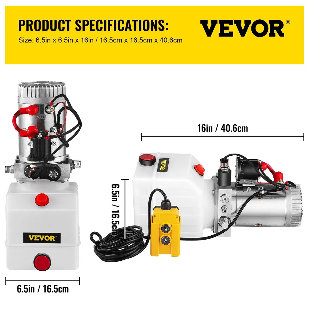 Pompe de Levage Hydraulique 4 Quart en Acier avec Commande à Distance - 10