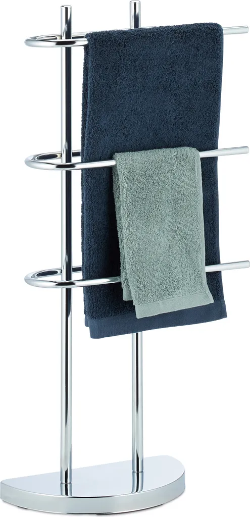 Supporto Porta Salviette Relaxdays 10024656_0 Argento - No Drill Bagno