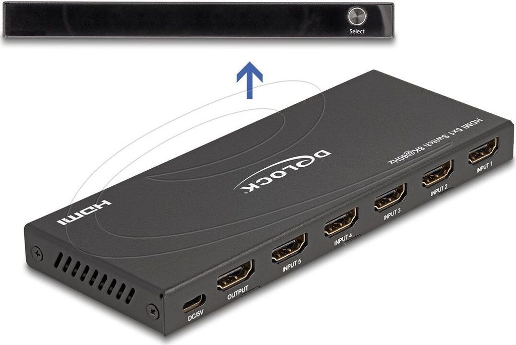 Delock Video/Audio-Schalter - 1 x HDMI output, 8K 60 Hz