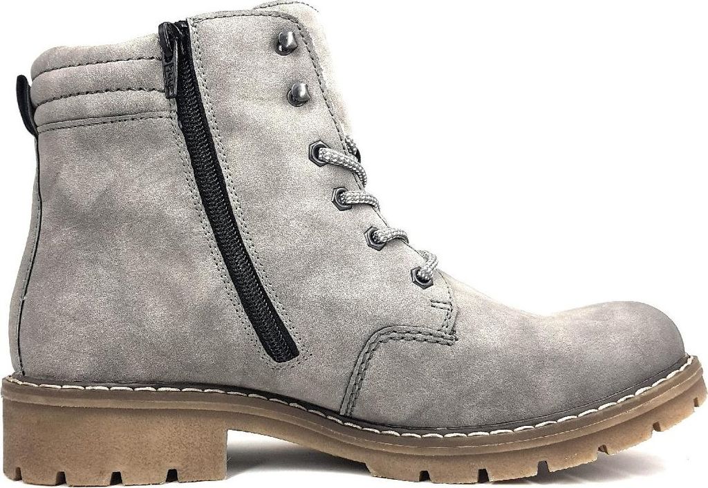 Botas de mujer Rieker Merapi, estilo cordones, color gris, Imagen del producto 