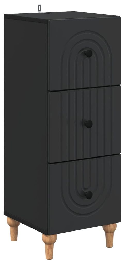 Schubladenschrank Schwarz 33 x 34,5 x 90 cm Holzwerkstoff