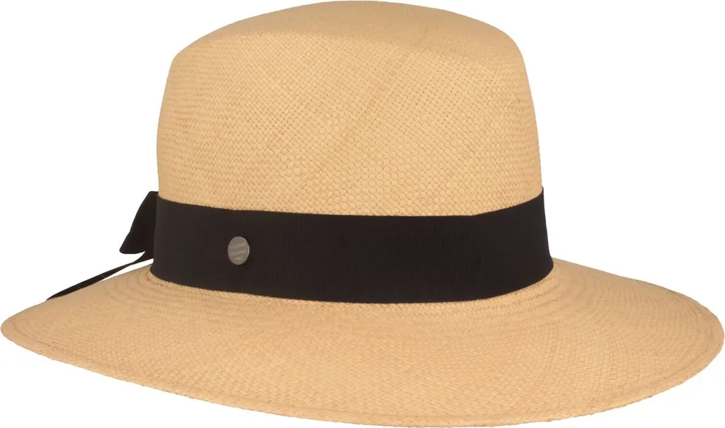 Chapeau Panama original et fin pour femmes Hut-Breiter avec nœud arrière