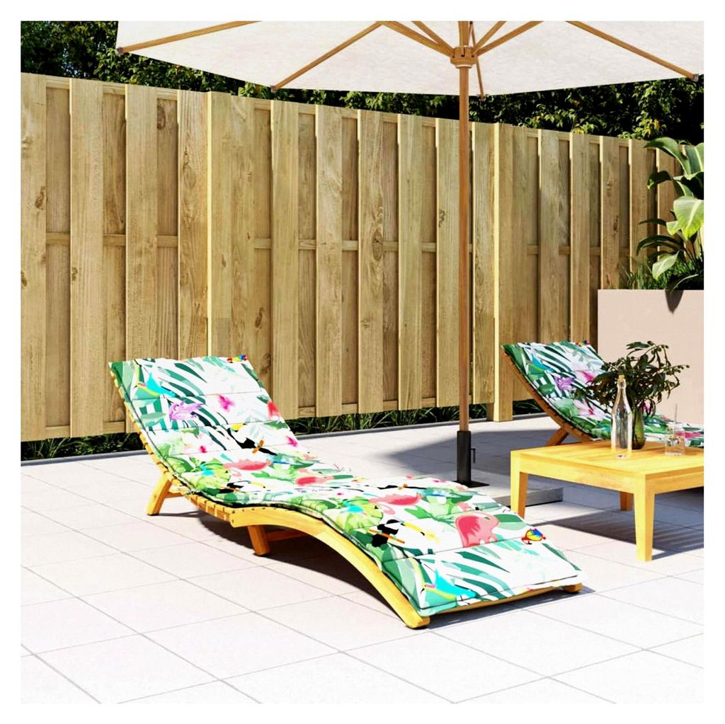 Liegenauflage für Sonnenliege und Gartenstuhl, Mehrfarbig, Oxford-Gewebe, 200 x 70 x 4 cm