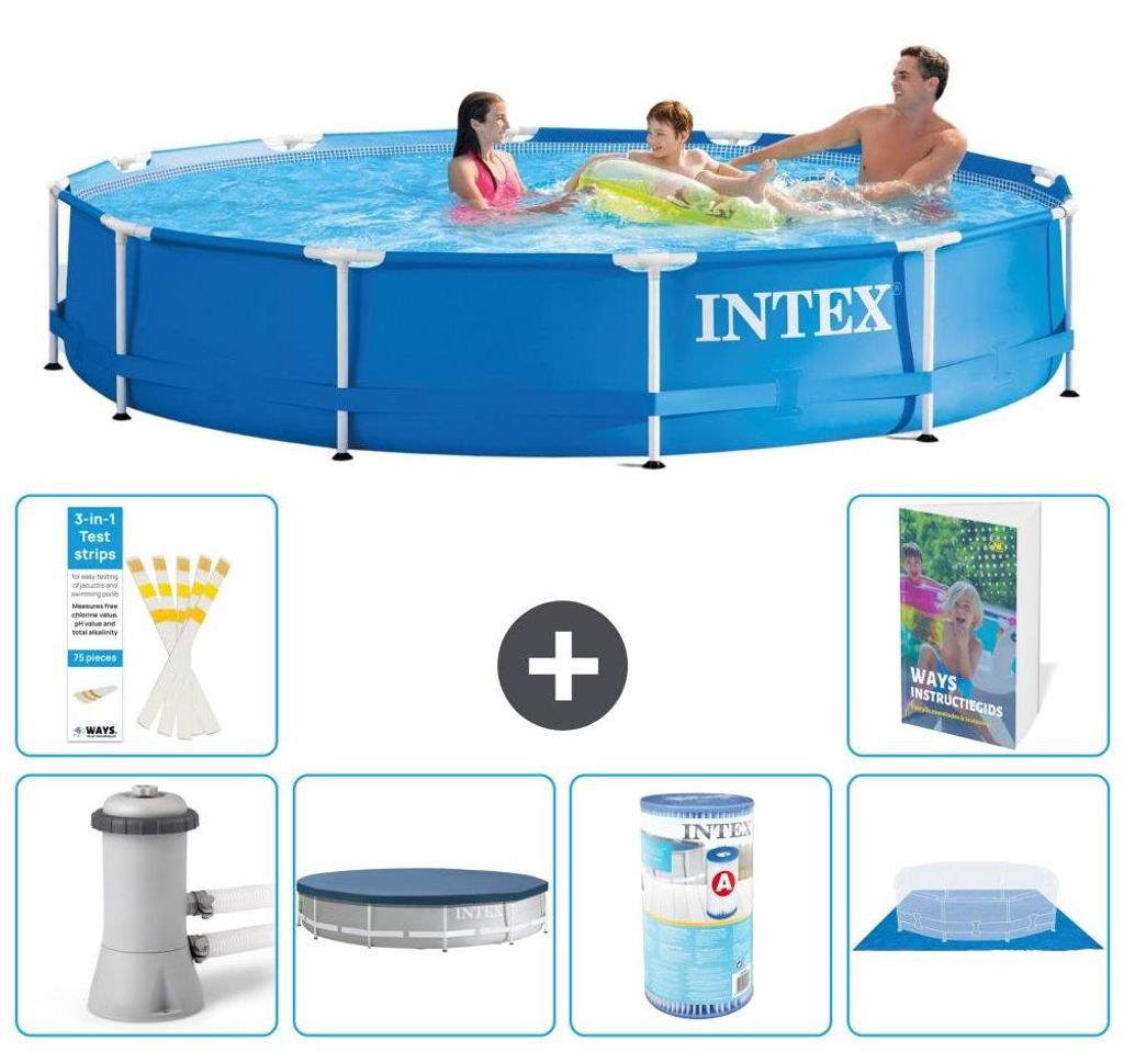 Frame Pool Rund - 366x76 cm - 7-teilig S341